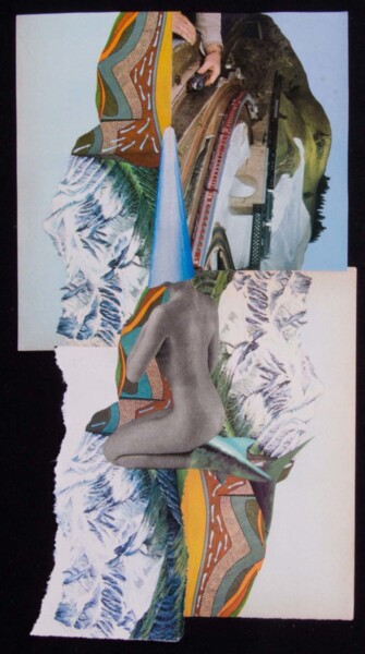 Collages titulada "Entité Tellurique" por Lioncaresse, Obra de arte original