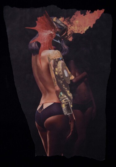 Collages titled "Beauté Convulsée II" by Lioncaresse, Original Artwork