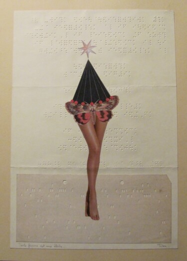 Collages intitolato "Toute Femme est une…" da Lioncaresse, Opera d'arte originale