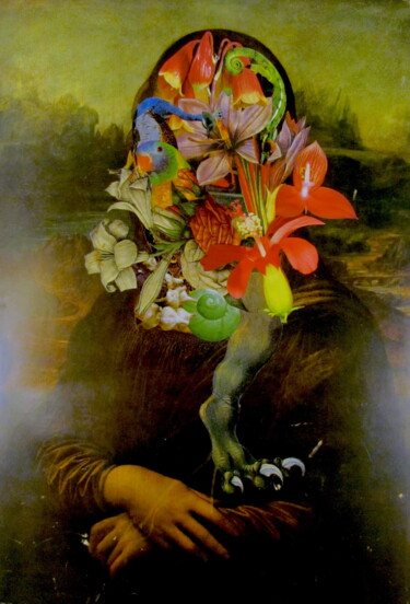 Collages intitolato "Retour à la Nature…" da Lioncaresse, Opera d'arte originale