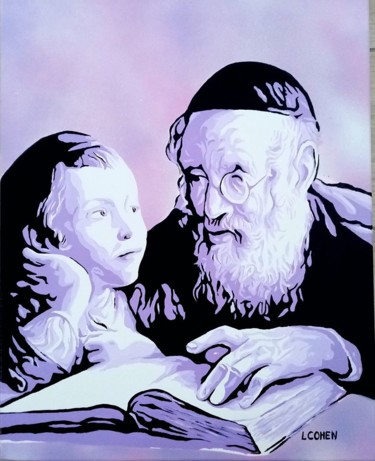 Malerei mit dem Titel "AMORE CHELI" von Lionel Cohen, Original-Kunstwerk, Acryl