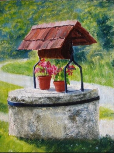 Painting titled "Spring !" by Lionel Crotet (nel), Original Artwork, Oil