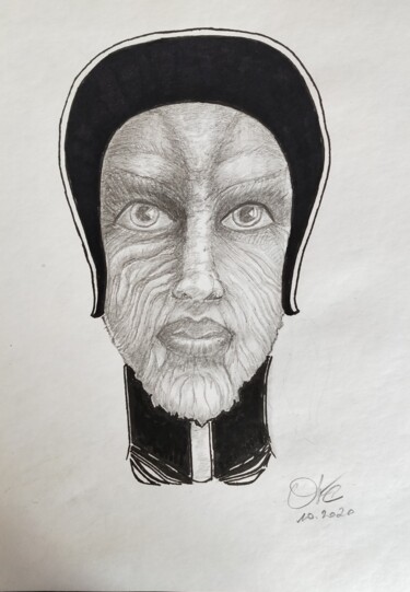 Drawing titled "INQUISITOR" by Lionel Hosxe, Original Artwork, Pencil