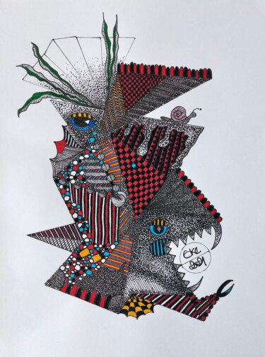 "ULITKA" başlıklı Resim Lionel Hosxe tarafından, Orijinal sanat, Işaretleyici