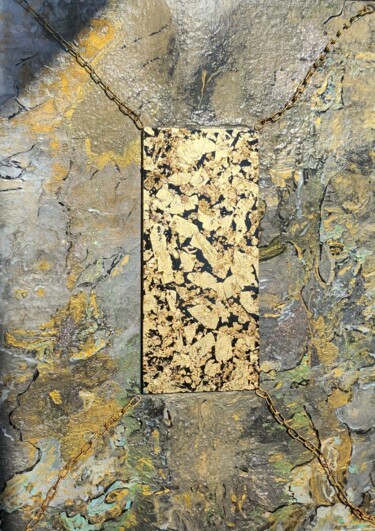 Pintura titulada "Boite de Pandore" por Lionel Keita, Obra de arte original, Acrílico Montado en Otro panel rígido