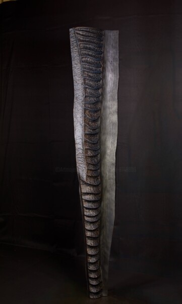 Скульптура под названием "scaryfish" - Lionel Le Coq, Подлинное произведение искусства, Дерево