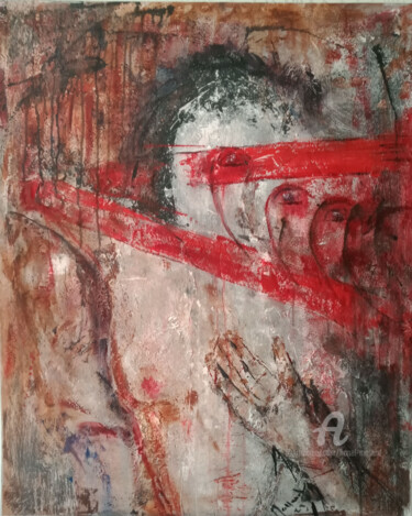 Peinture intitulée "Regard3" par Lionel Mallard, Œuvre d'art originale, Huile