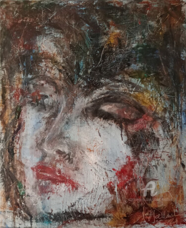 Pintura intitulada "Madame rêve" por Lionel Mallard, Obras de arte originais, Óleo