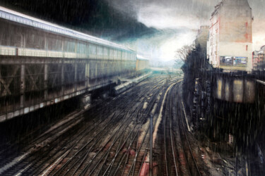 Photography titled "Rails" by Lionel Morateur, Original Artwork, Digital Photography