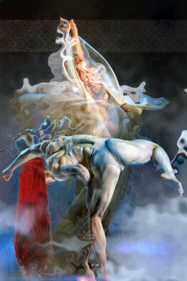 Arte digitale intitolato "La danse des sept v…" da Lionel Morateur, Opera d'arte originale, Pittura digitale