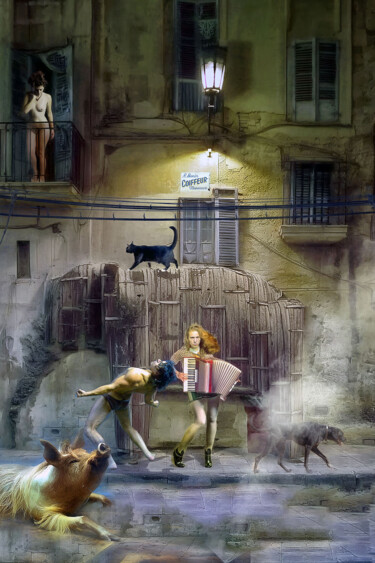 数字艺术 标题为“Roméo et Juliette” 由Lionel Morateur, 原创艺术品, 数字油画