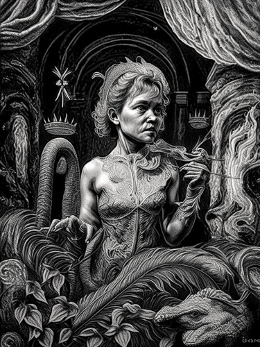 "Griselda du "Dragon…" başlıklı Baskıresim Lionel Morateur tarafından, Orijinal sanat, Dijital baskı