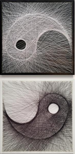 Malarstwo zatytułowany „Yin & Yang - Diptyc…” autorstwa Lionel Németh (Lio.N.art), Oryginalna praca, Akryl
