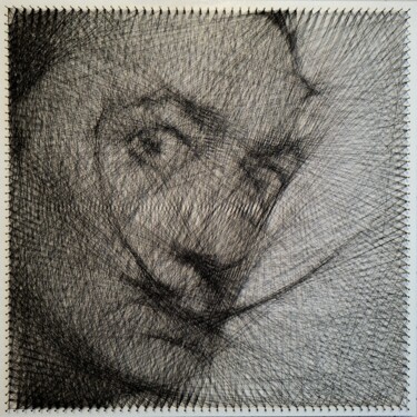 Malarstwo zatytułowany „Surrealist Threads…” autorstwa Lionel Németh (Lio.N.art), Oryginalna praca, String Art