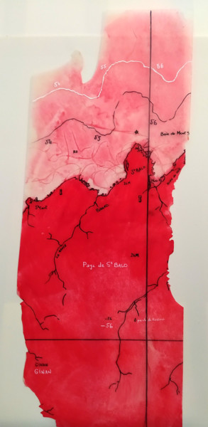 Pintura intitulada "Karte sur plexi 2" por Lionel Marchesse, Obras de arte originais, Acrílico