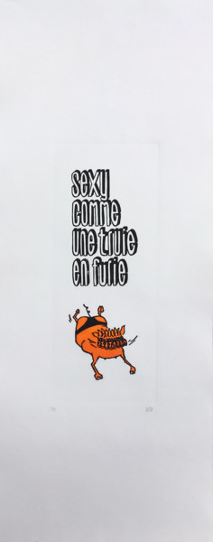 Gravures & estampes intitulée "Sexy" par Aude Lionel Marie D'Arc, Œuvre d'art originale