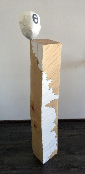 Skulptur mit dem Titel "Minérale #11" von Aude Lionel Marie D'Arc, Original-Kunstwerk, Holz