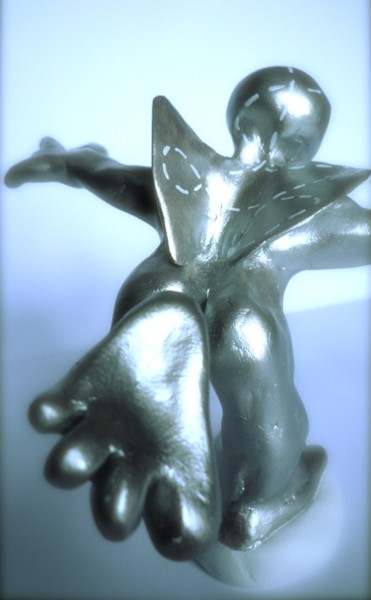 Sculpture intitulée "Ange n°10 silver" par Aude Lionel Marie D'Arc, Œuvre d'art originale, Autre