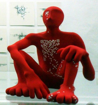 Sculpture intitulée "Red Dingue #5" par Aude Lionel Marie D'Arc, Œuvre d'art originale