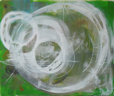 Painting titled "Lentilles" by Lioshi, Original Artwork, Acrylic Mounted on Wood Stretcher frame