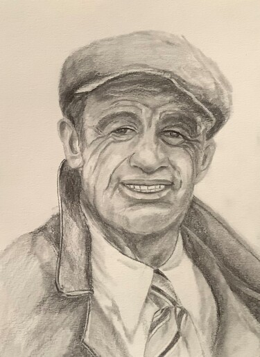Belmondo (excercice n°4) Dessin intitulée "Belmondo (excercice…" par Thérèse Alba, Œuvre d'art originale, Crayon