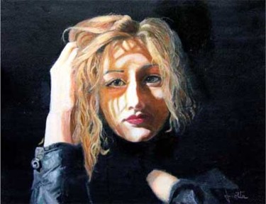 Pittura intitolato "figlia del pittore" da Giuseppe Liotta, Opera d'arte originale