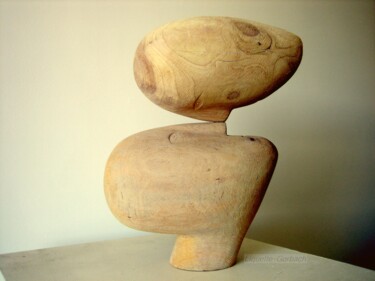 Skulptur mit dem Titel "The visit of the mo…" von Liquette-Gorbach, Original-Kunstwerk, Holz