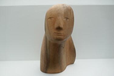 Escultura titulada "HEAD" por Liquette-Gorbach, Obra de arte original, Madera