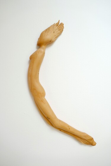 Escultura titulada "" The Bow-Woman "" por Liquette-Gorbach, Obra de arte original, Madera
