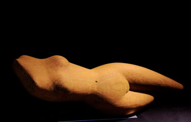 Sculpture titled "Hommage to Modiglia…" by Liquette-Gorbach, Original Artwork, Wood