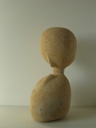 Skulptur mit dem Titel "" The infinite kiss…" von Liquette-Gorbach, Original-Kunstwerk, Holz