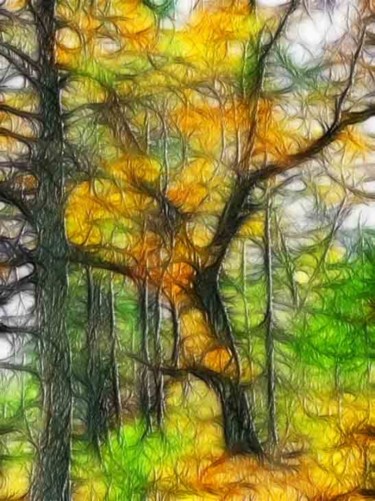 Arts numériques intitulée "Tree_021" par Jeffrey Langell, Œuvre d'art originale