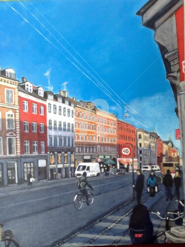 Painting titled "Copenhagen" by Lisa, Original Artwork