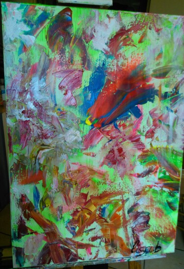 Schilderij getiteld "SOUDEUR DE CONTES D…" door Lisa. B, Origineel Kunstwerk, Acryl Gemonteerd op Frame voor houten brancard