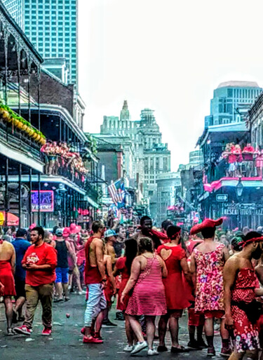 Photography titled "New Orleans Red Dre…" by Lisa Bourgeois, Original Artwork