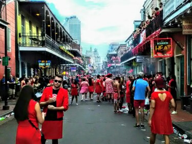 Photography titled "New Orleans Red Dre…" by Lisa Bourgeois, Original Artwork