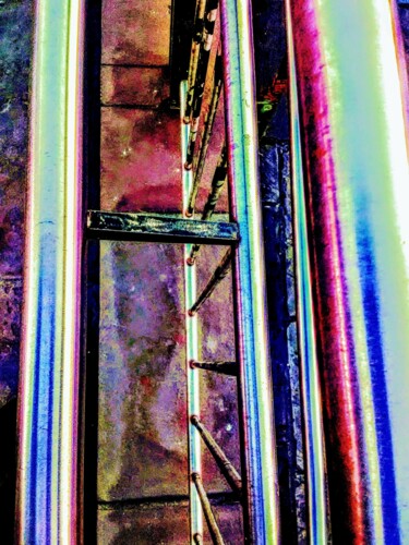 Fotografia intitolato "Metal Railing ~" da Lisa Bourgeois, Opera d'arte originale