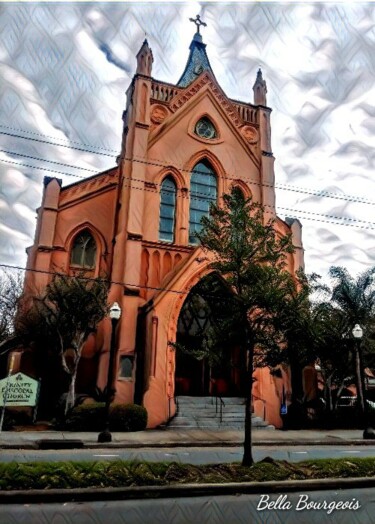 Photography titled "New Orleans Church" by Lisa Bourgeois, Original Artwork, Digital Photography