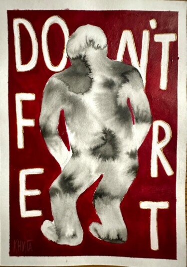 Schilderij getiteld "Don't worry" door Lisa Knyga, Origineel Kunstwerk, Acryl