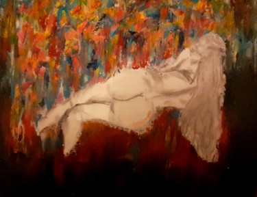 Peinture intitulée "Insomnie" par Lisa Manni, Œuvre d'art originale, Huile