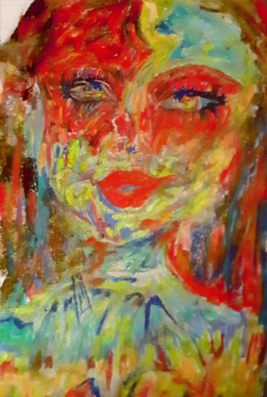 Peinture intitulée "La poupée" par Lisa Manni, Œuvre d'art originale, Pastel