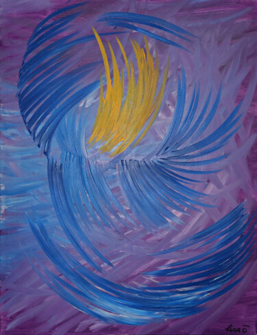 Pintura intitulada "les ailes de l'Ange" por Lisa Morantin, Obras de arte originais, Acrílico