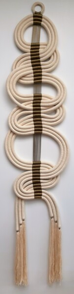 Textile Art με τίτλο "sinueuse 5" από Lisa Thevenon, Αυθεντικά έργα τέχνης, Νήμα