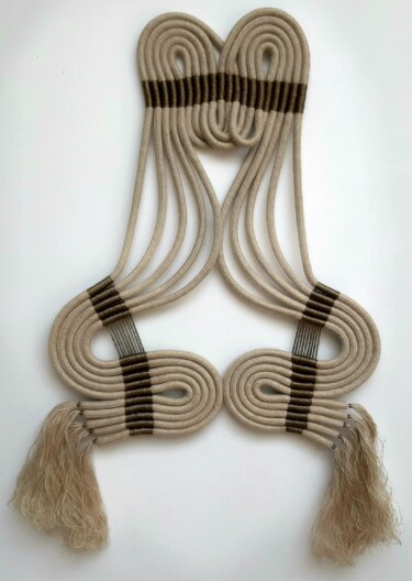 Textielkunst getiteld "Arabesque" door Lisa Thevenon, Origineel Kunstwerk, Draad