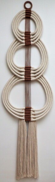 纺织艺术 标题为“Totem 8” 由Lisa Thevenon, 原创艺术品, 线