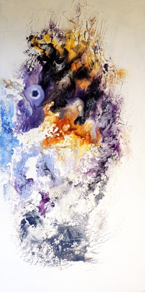 Peinture intitulée "HIPPOCAMPE.jpg" par Michèle Paba, Œuvre d'art originale, Acrylique