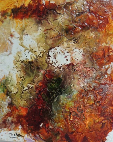 Peinture intitulée "AUDACE" par Michèle Paba, Œuvre d'art originale, Peinture vitrail
