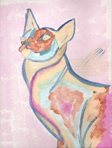 Painting titled "Sonya Kitty first v…" by Lisa J. Warner, Original Artwork, Oil