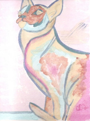 Painting titled "Sonya Kitty 2nd vie…" by Lisa J. Warner, Original Artwork, Oil