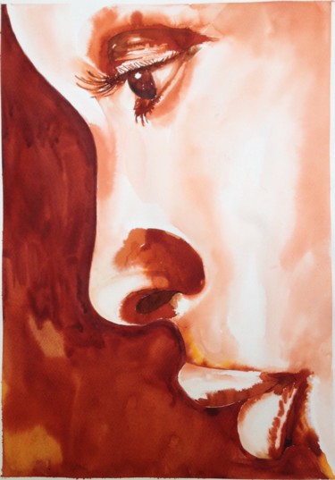 Painting titled "N° 5 - Portrait Vin…" by Lisa Mazzoni, Original Artwork, Ink